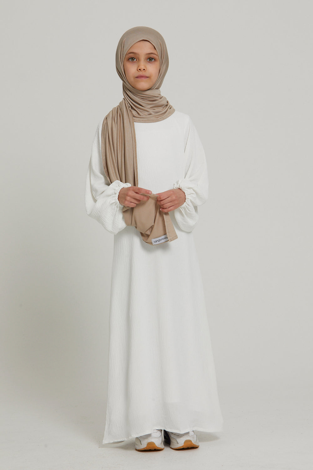 Junior Girls Instant Jersey Hijab - Nude