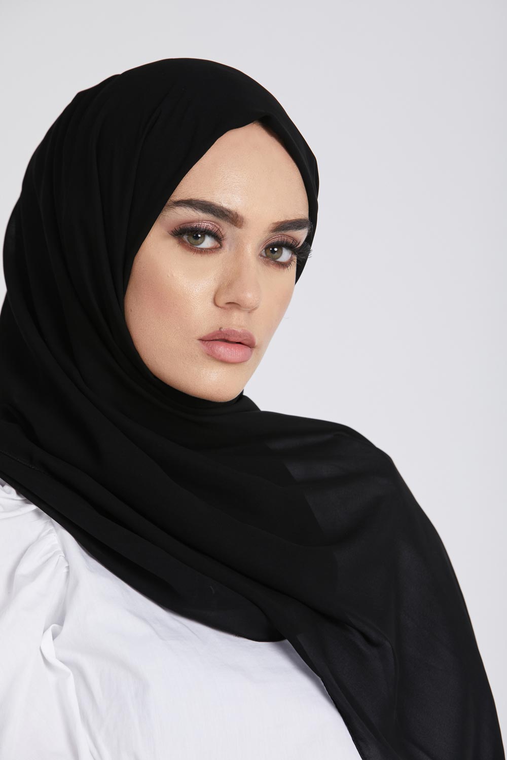 Luxury Georgette Hijab - Black