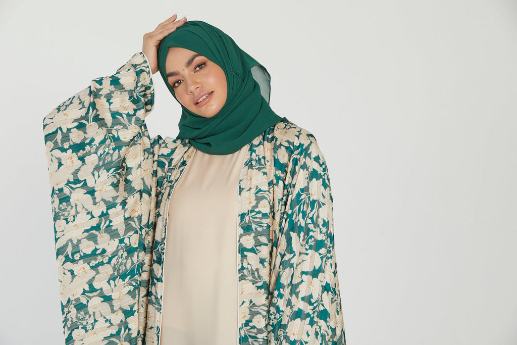 Luxury Georgette Chiffon Hijab -  Forest Green