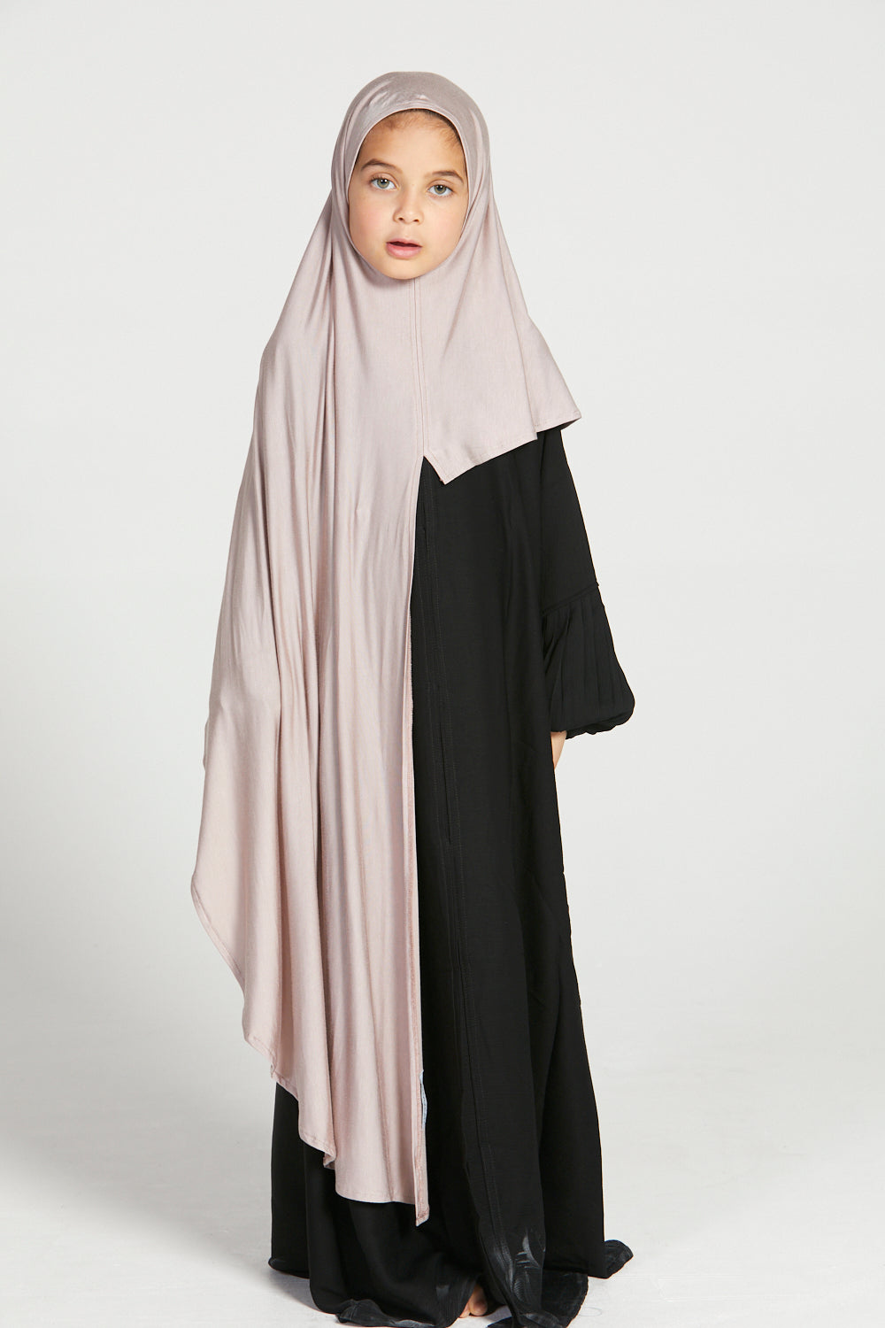 Junior Girls Premium Instant Jersey Hijab - Mink