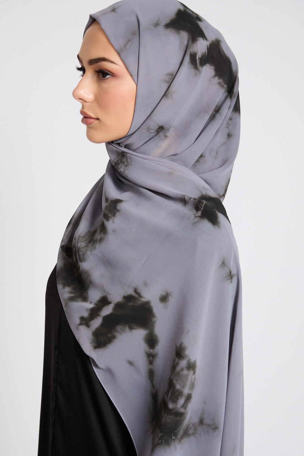 Georgette Chiffon Tie Dye Hijab - Twilight Haze