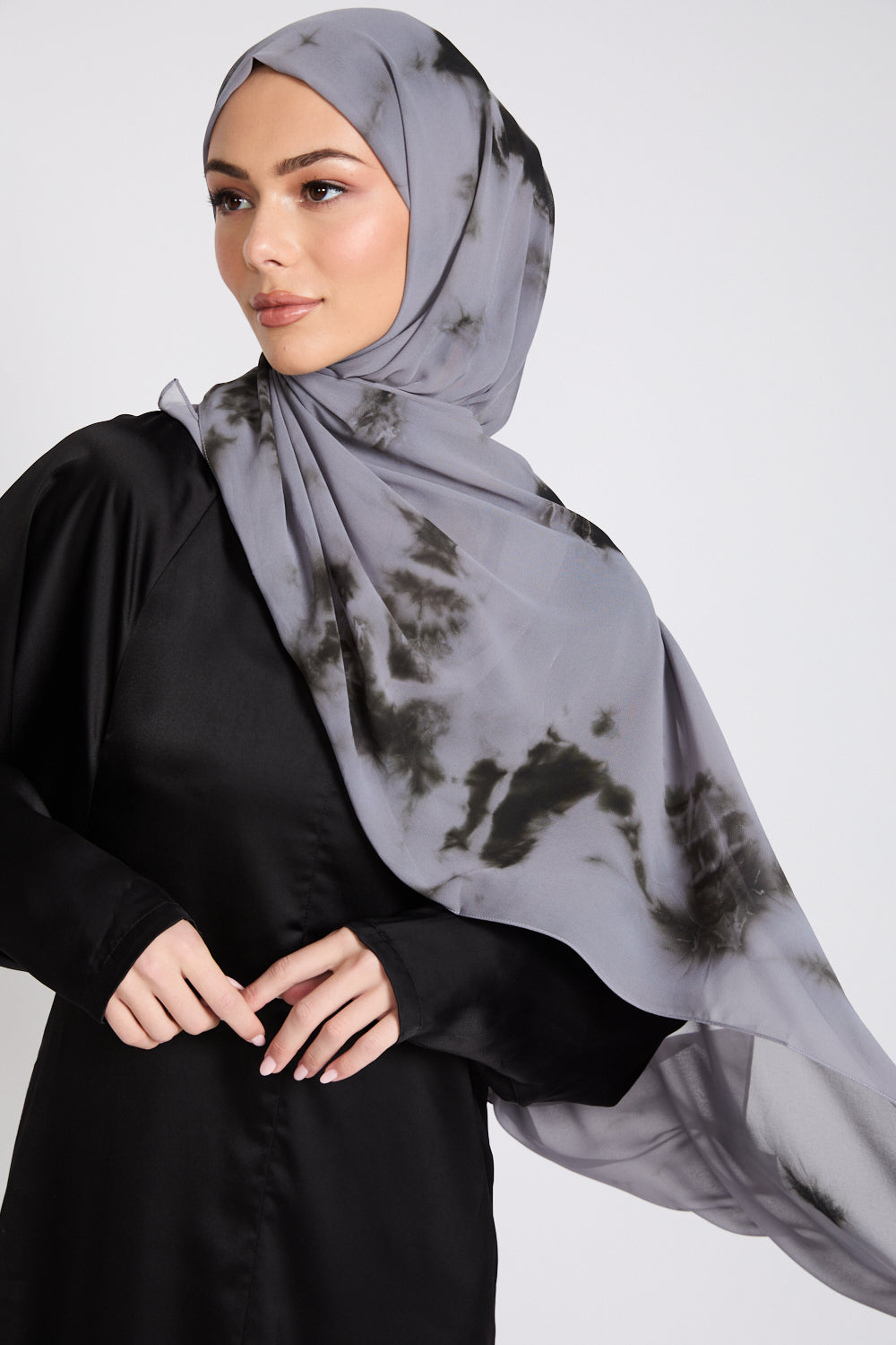Georgette Chiffon Tie Dye Hijab - Twilight Haze