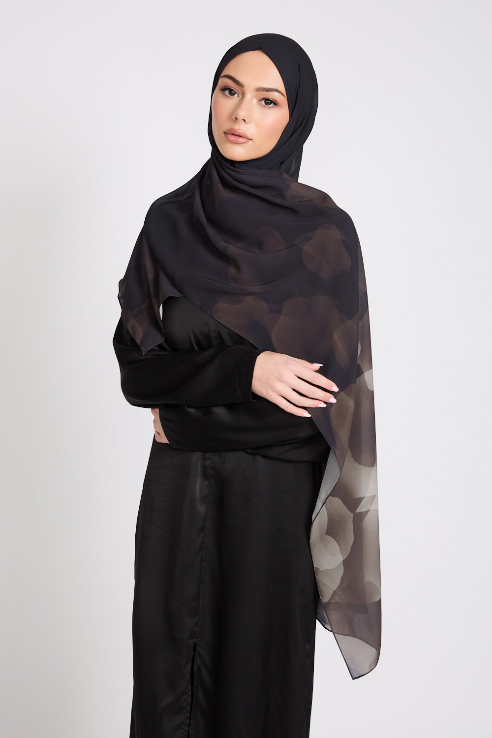 Luxury Printed Hijab - Moonlit Embrace - LIMITED EDITION
