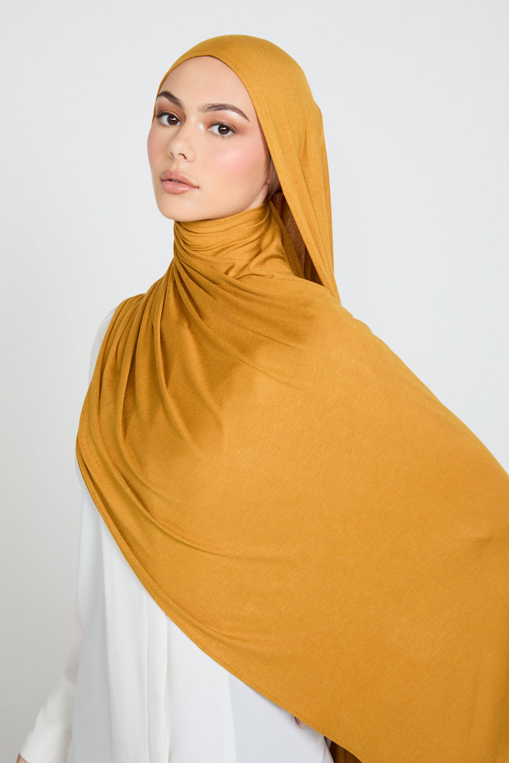 Golden Saffron Jersey Hijab