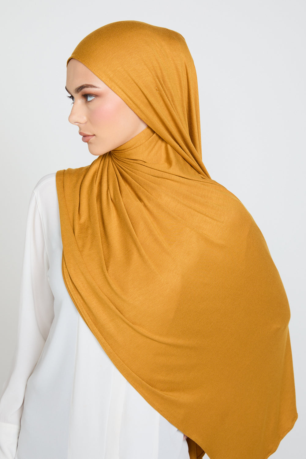 Golden Saffron Jersey Hijab