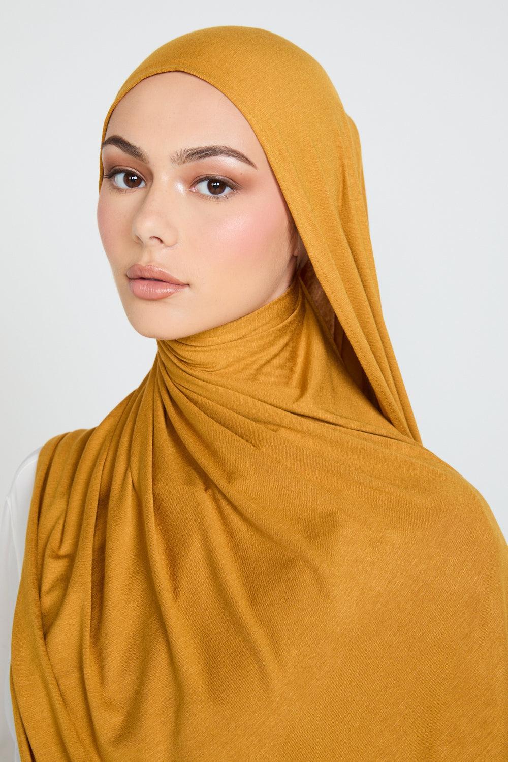 Golden Saffron Jersey Hijab