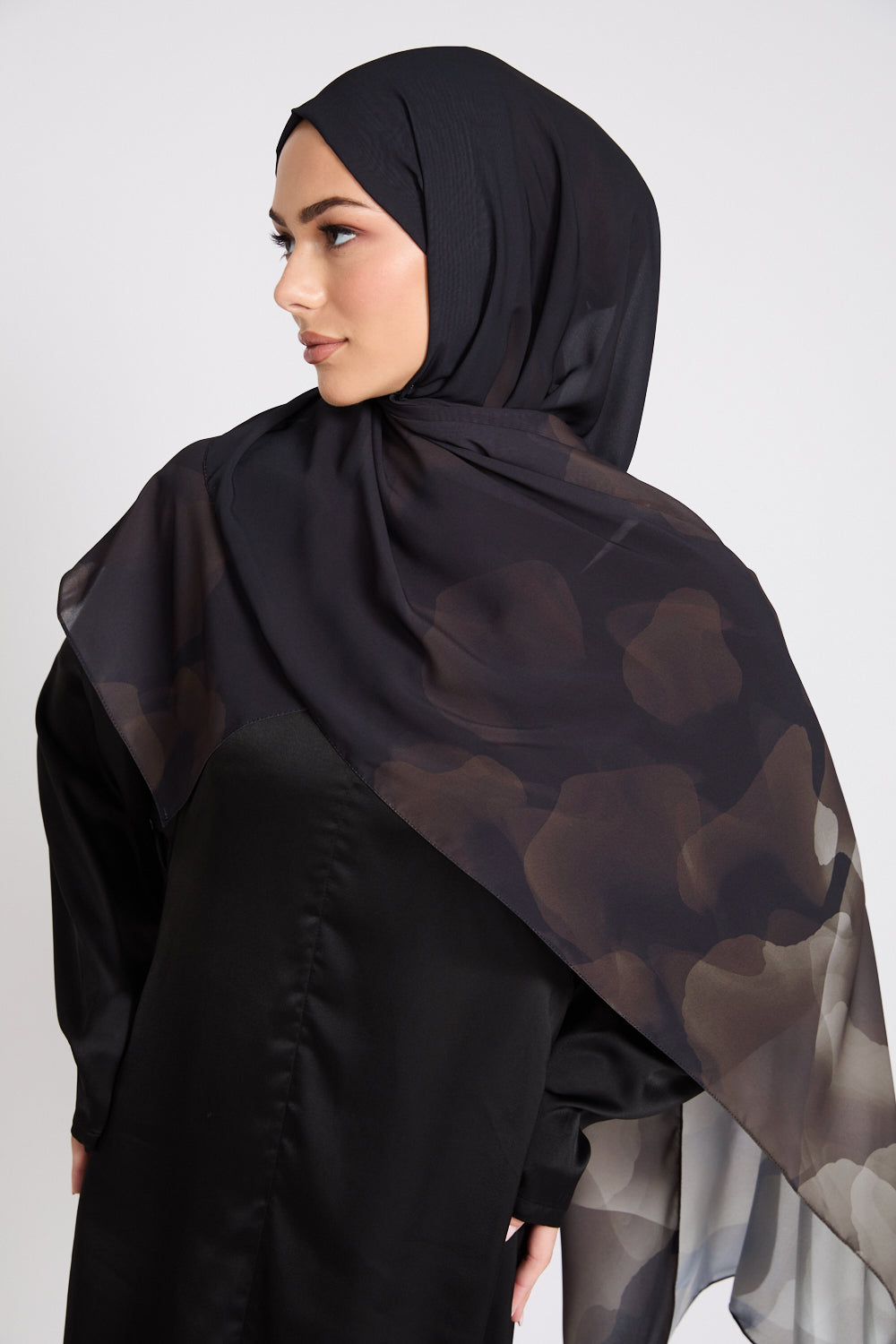 Luxury Printed Hijab - Moonlit Embrace - LIMITED EDITION