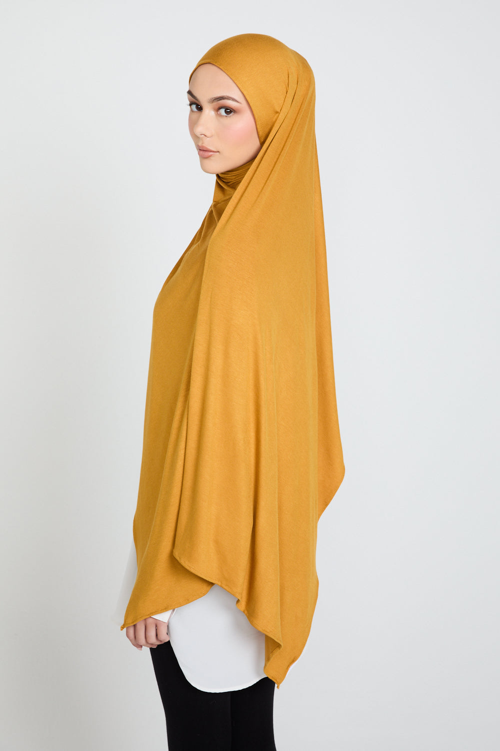Golden Saffron Jersey Hijab