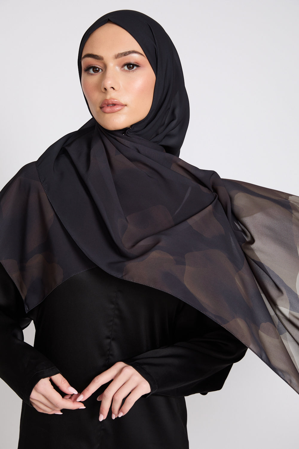 Luxury Printed Hijab - Moonlit Embrace - LIMITED EDITION