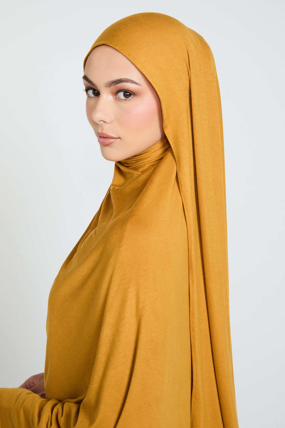 Golden Saffron Jersey Hijab