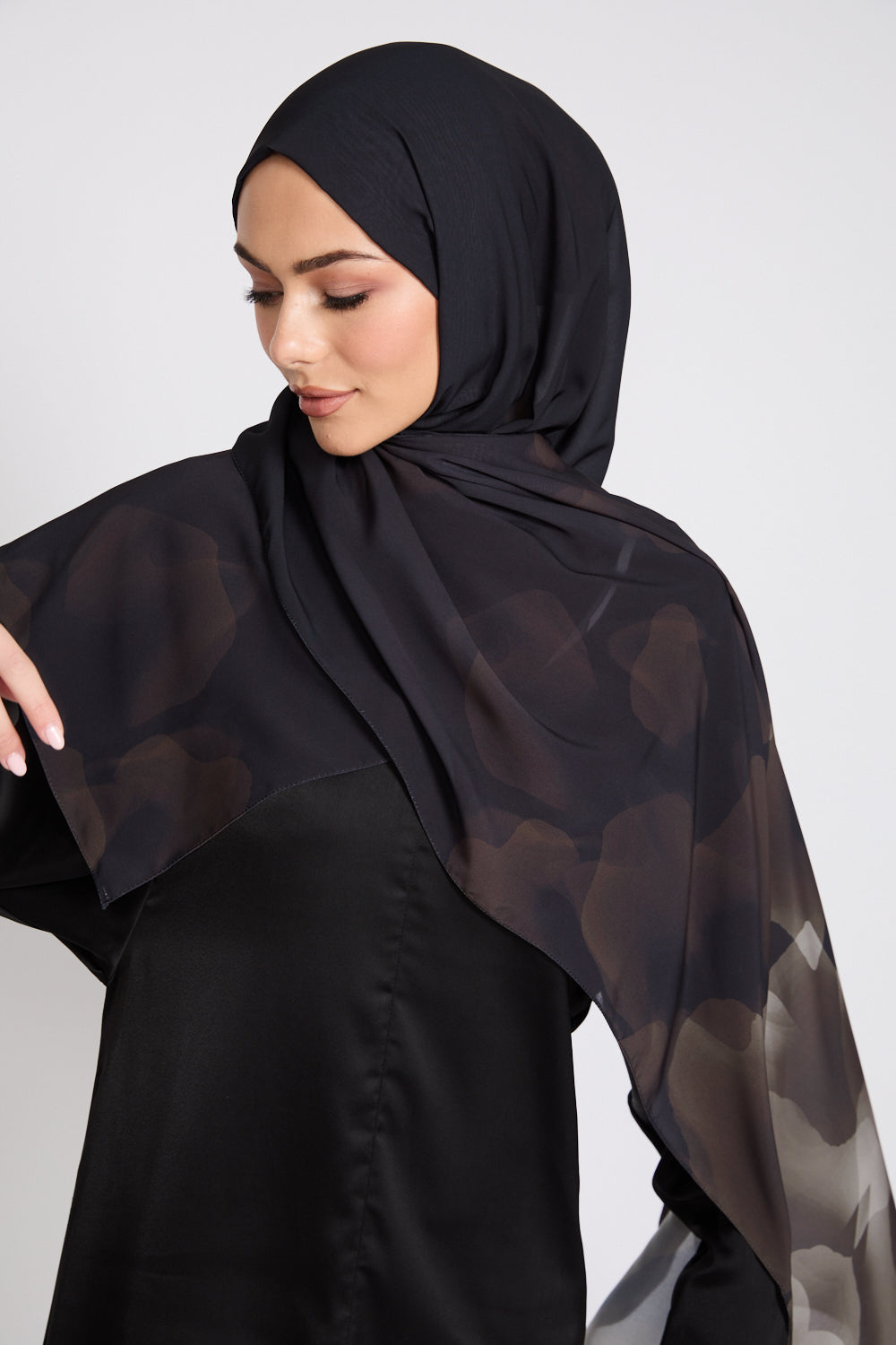Luxury Printed Hijab - Moonlit Embrace - LIMITED EDITION