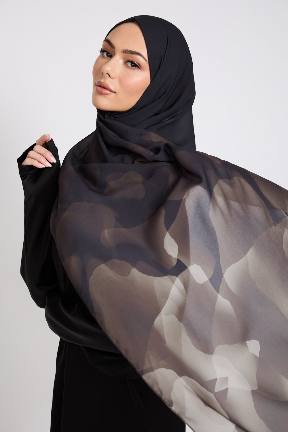 Luxury Printed Hijab - Moonlit Embrace - LIMITED EDITION