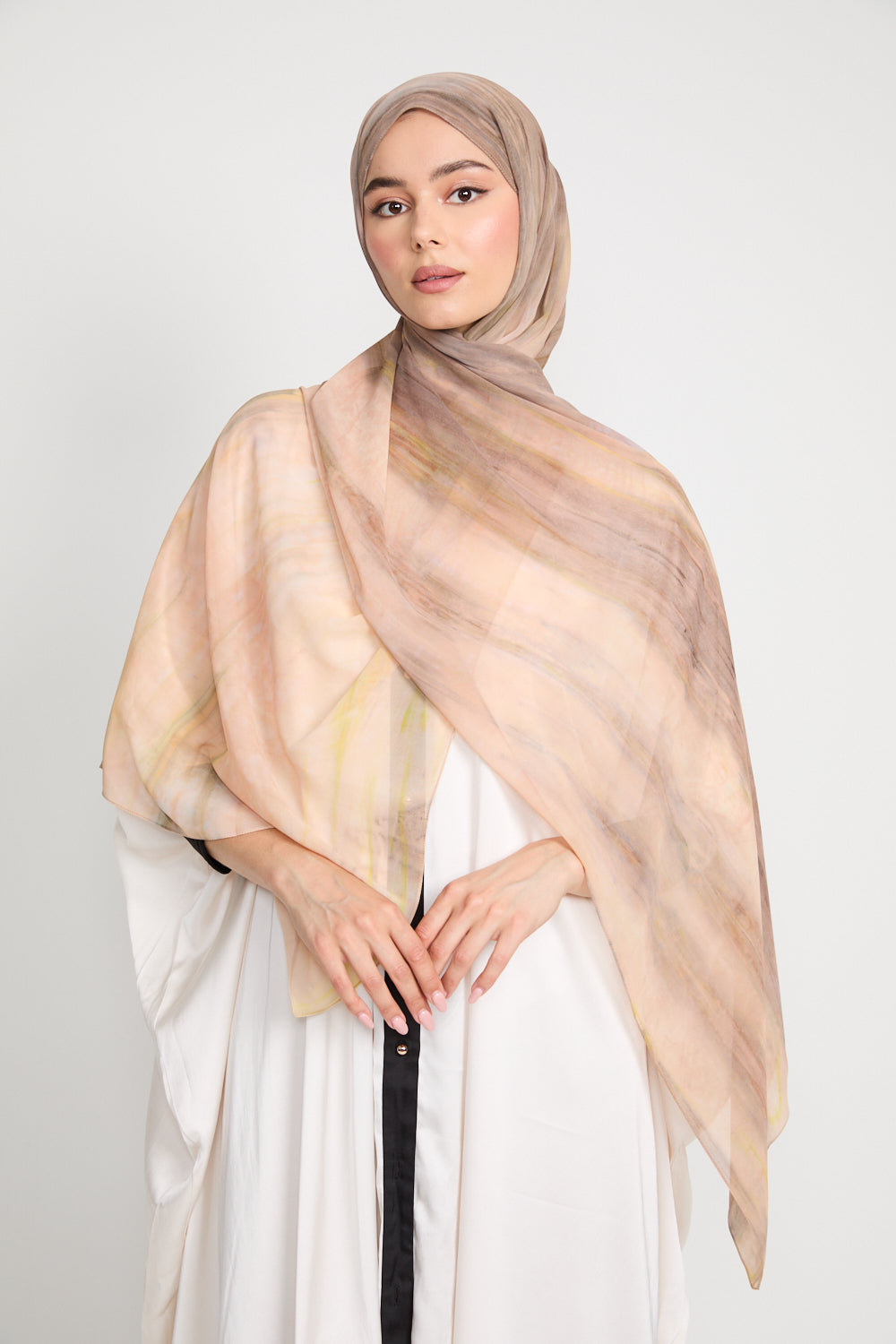 Luxury Tie Dye Chiffon Hijab - Sunkissed Dune - LIMITED EDITION