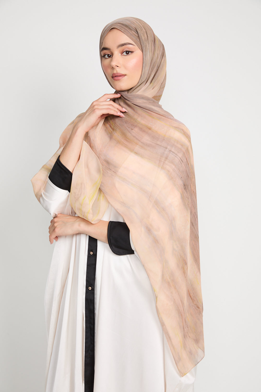 Luxury Tie Dye Chiffon Hijab - Sunkissed Dune - LIMITED EDITION