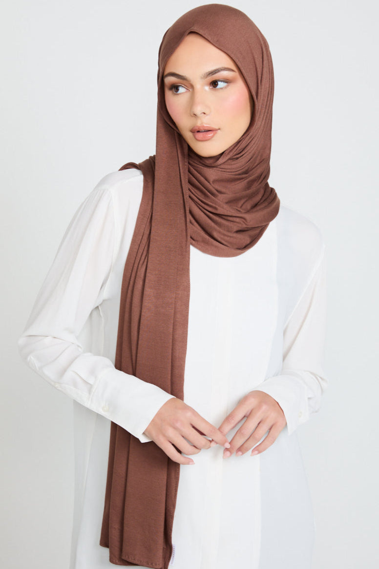 Smoked Chestnut Jersey Hijab
