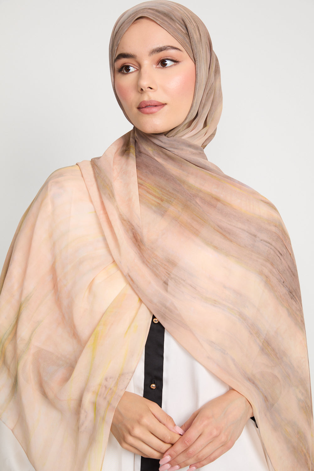 Luxury Tie Dye Chiffon Hijab - Sunkissed Dune - LIMITED EDITION