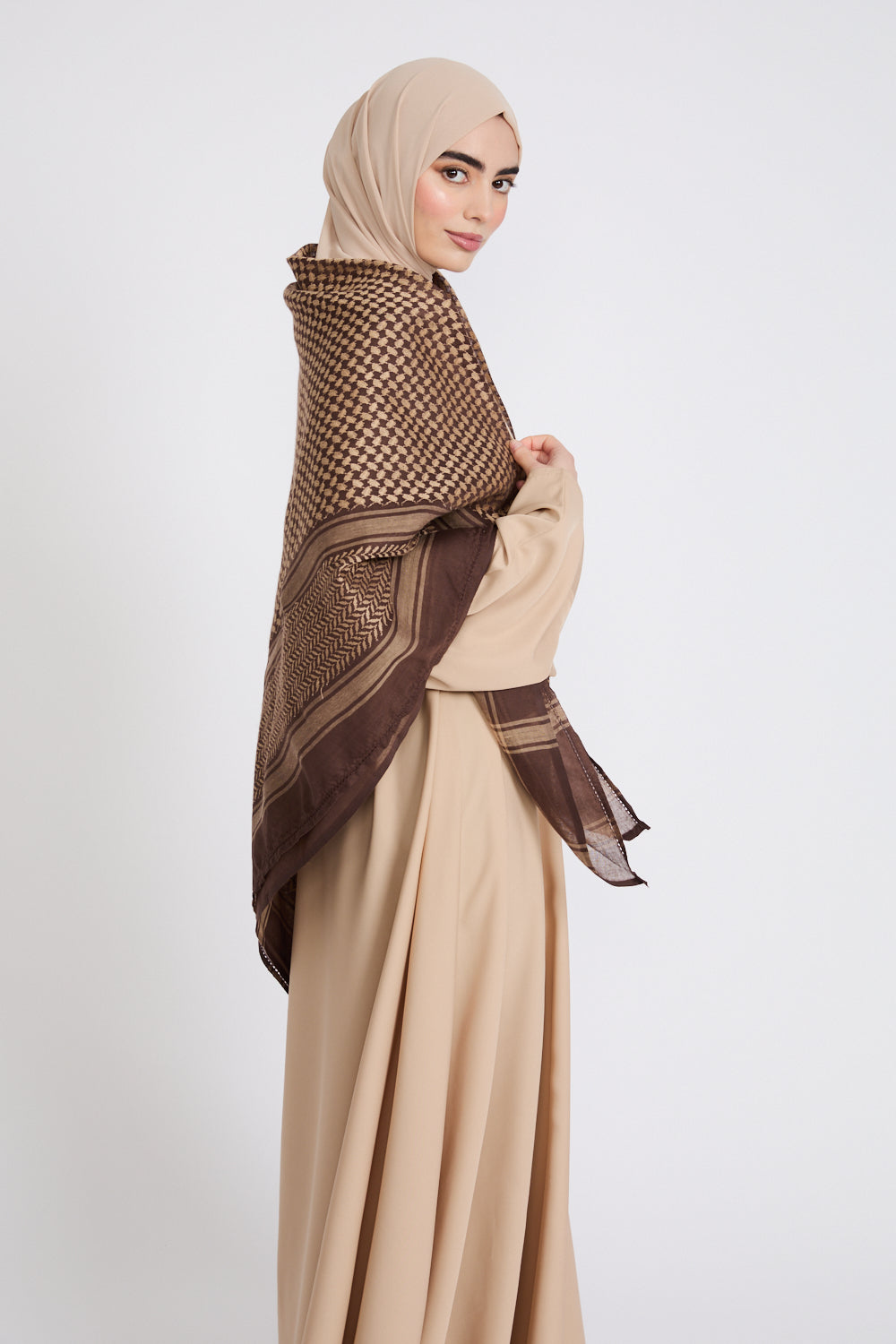 Keffiyeh Scarf - Cappuccino