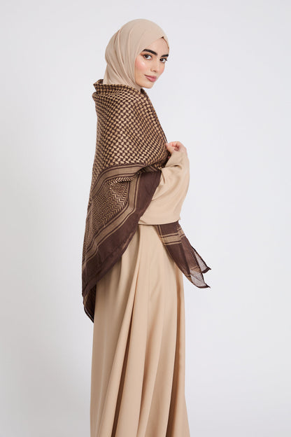 Keffiyeh Scarf - Cappuccino