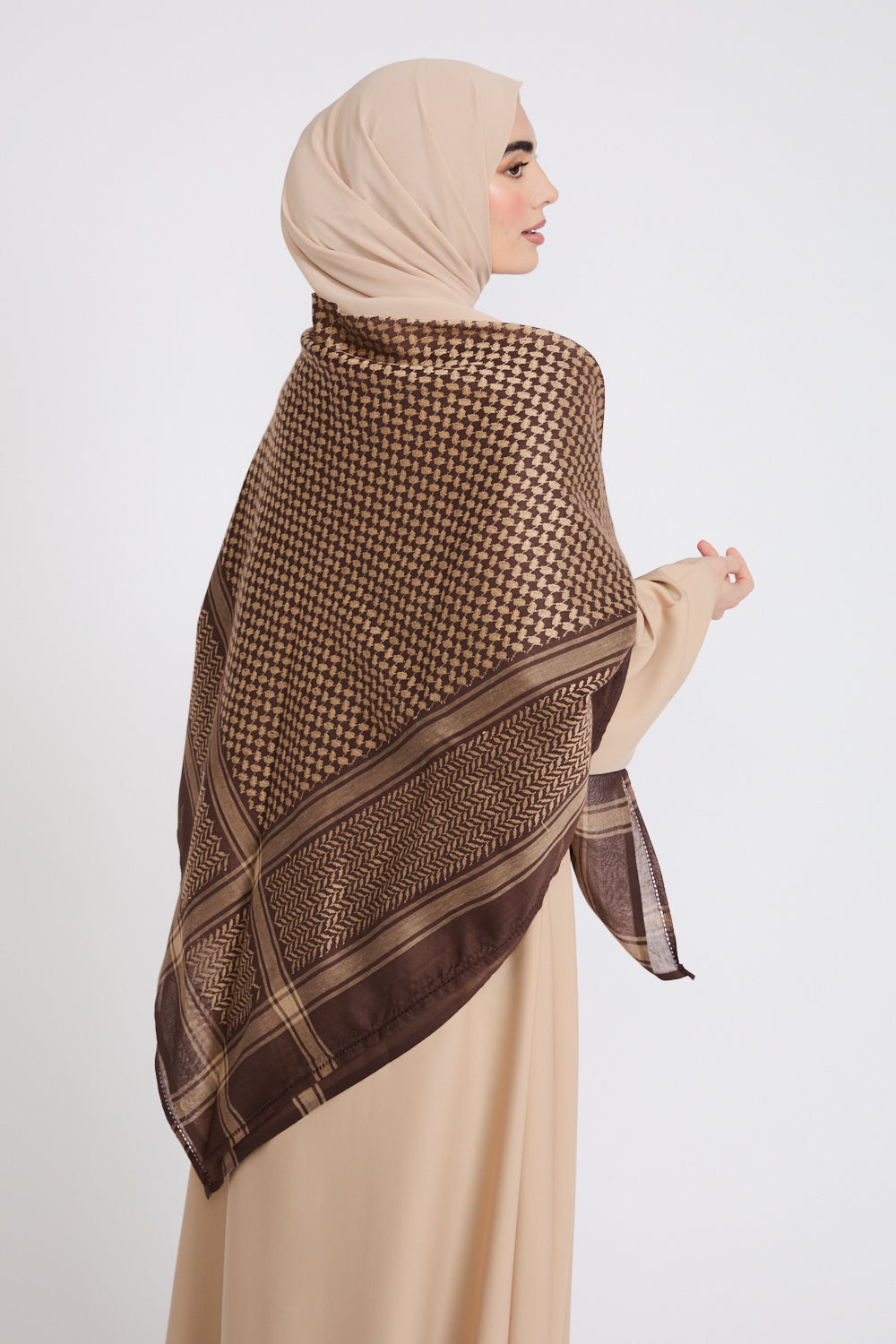 Keffiyeh Scarf - Cappuccino