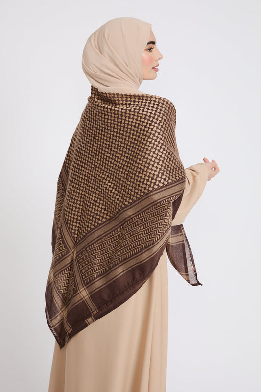 Keffiyeh Scarf - Cappuccino