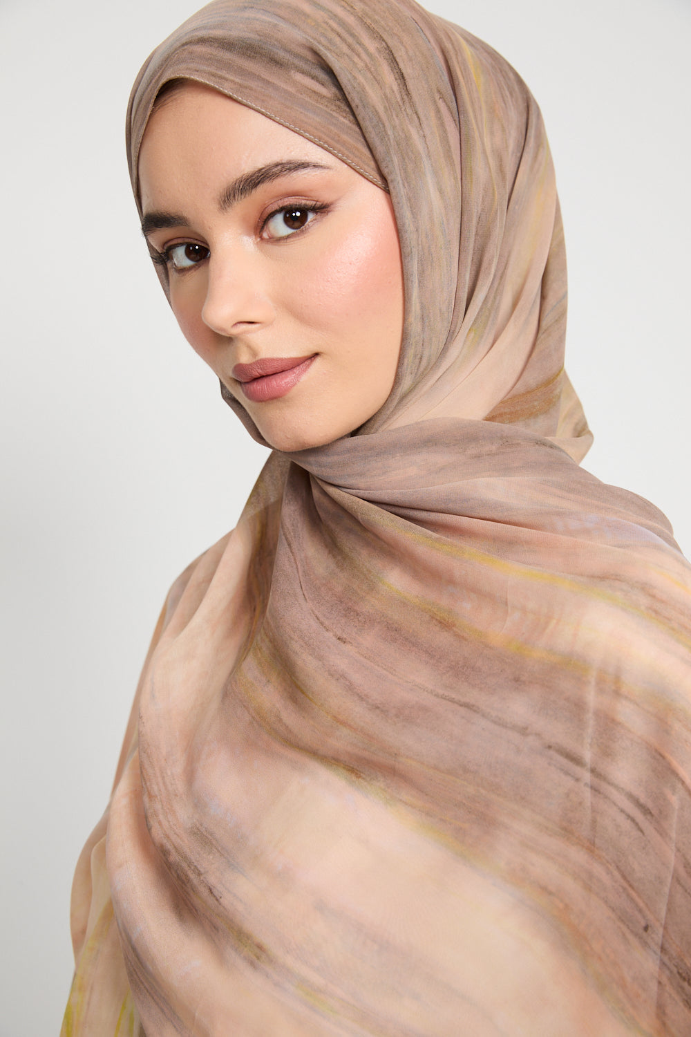 Luxury Tie Dye Chiffon Hijab - Sunkissed Dune - LIMITED EDITION