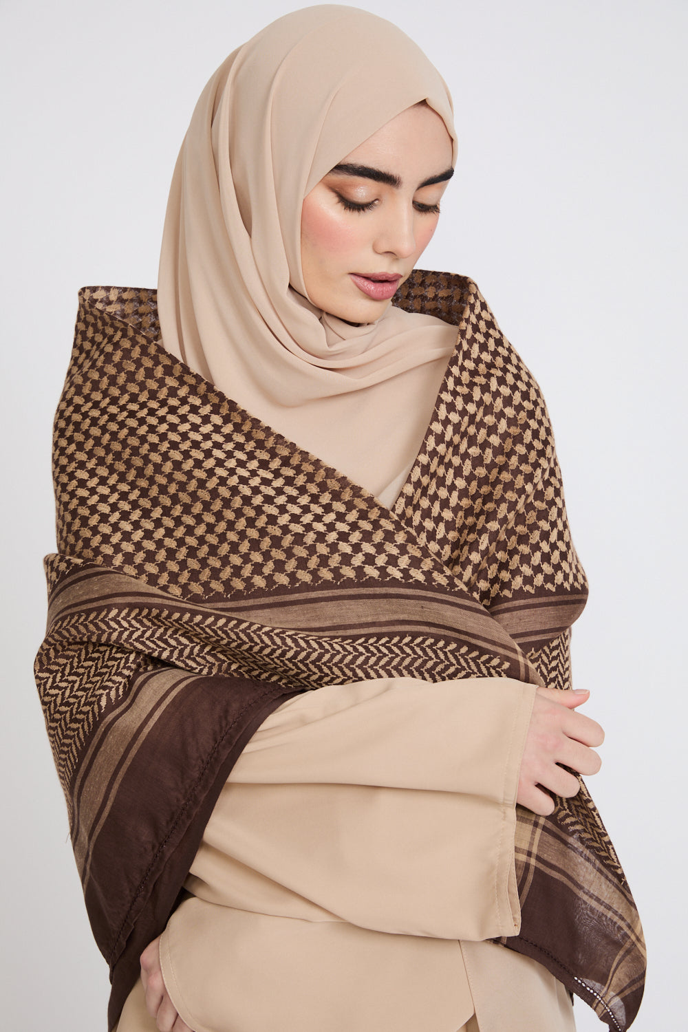 Keffiyeh Scarf - Cappuccino