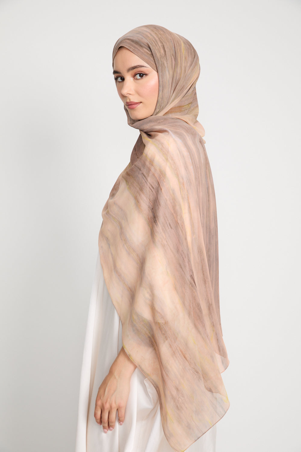 Luxury Tie Dye Chiffon Hijab - Sunkissed Dune - LIMITED EDITION