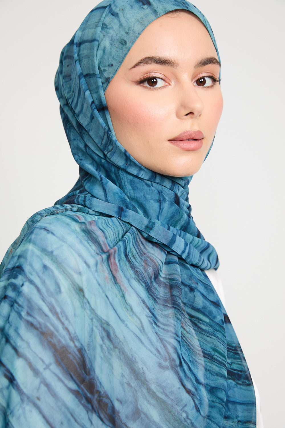 Luxury Tie Dye Chiffon Hijab - Ocean Veil - LIMITED EDITION