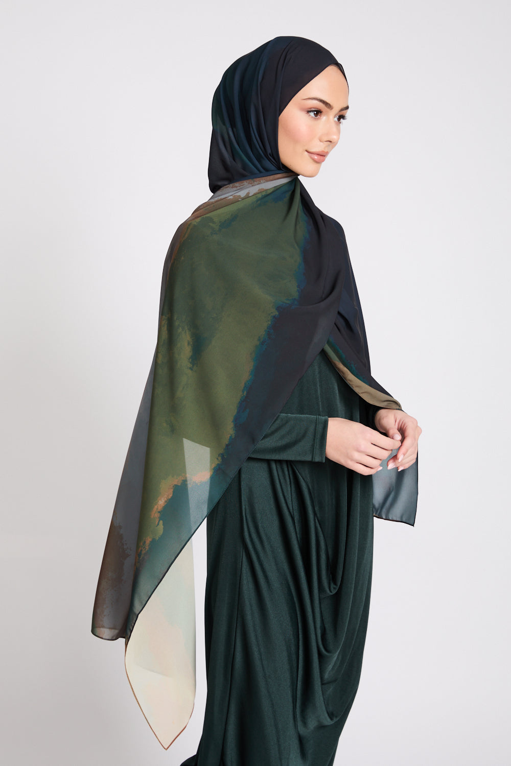 Luxury Printed Hijab - Celestial Mirage - LIMITED EDITION