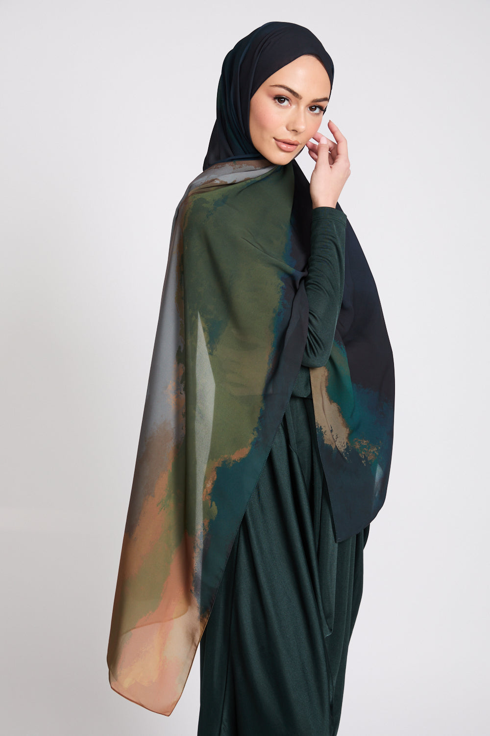 Luxury Printed Hijab - Celestial Mirage - LIMITED EDITION