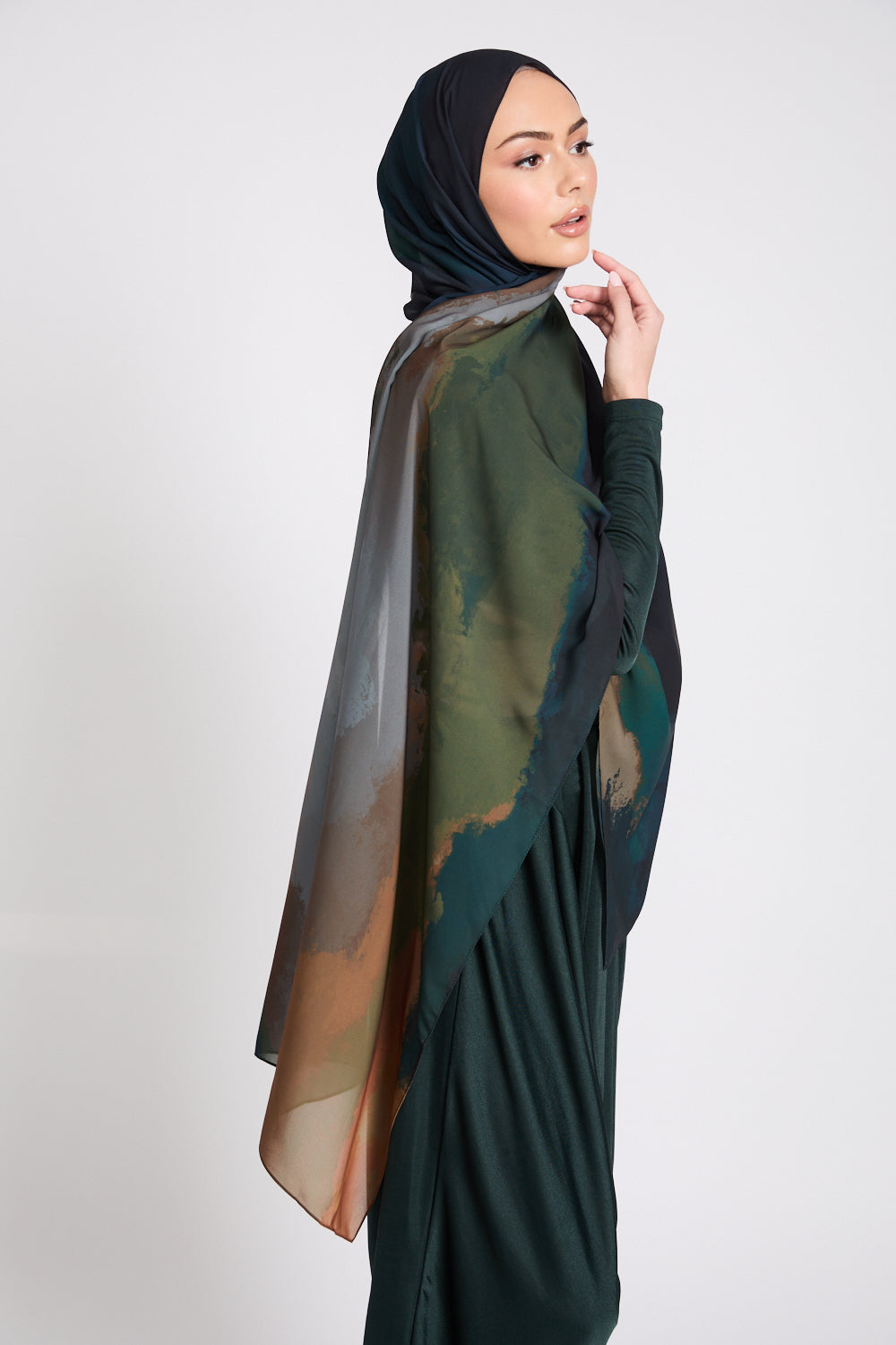 Luxury Printed Hijab - Celestial Mirage - LIMITED EDITION