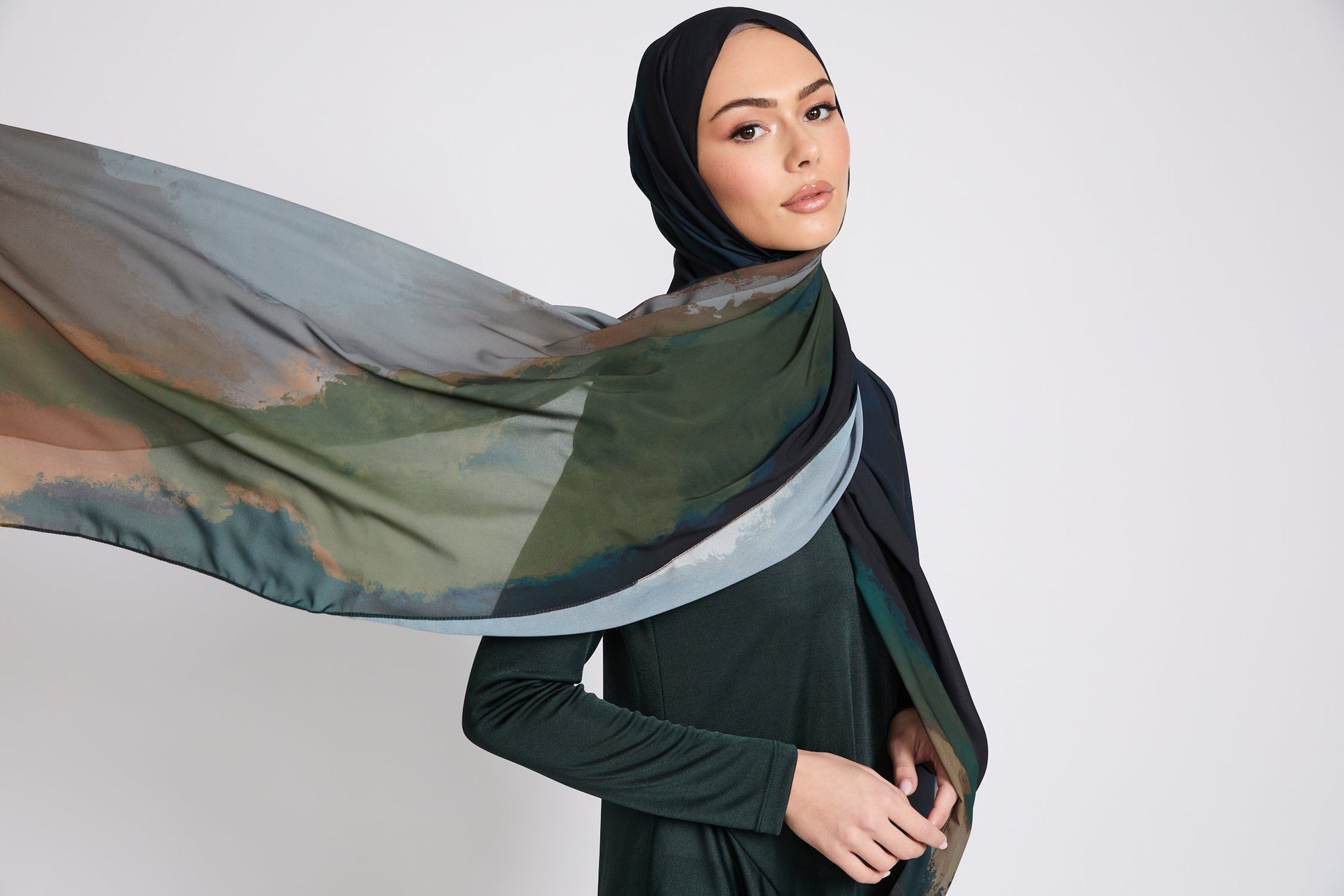 Luxury Printed Hijab - Celestial Mirage - LIMITED EDITION