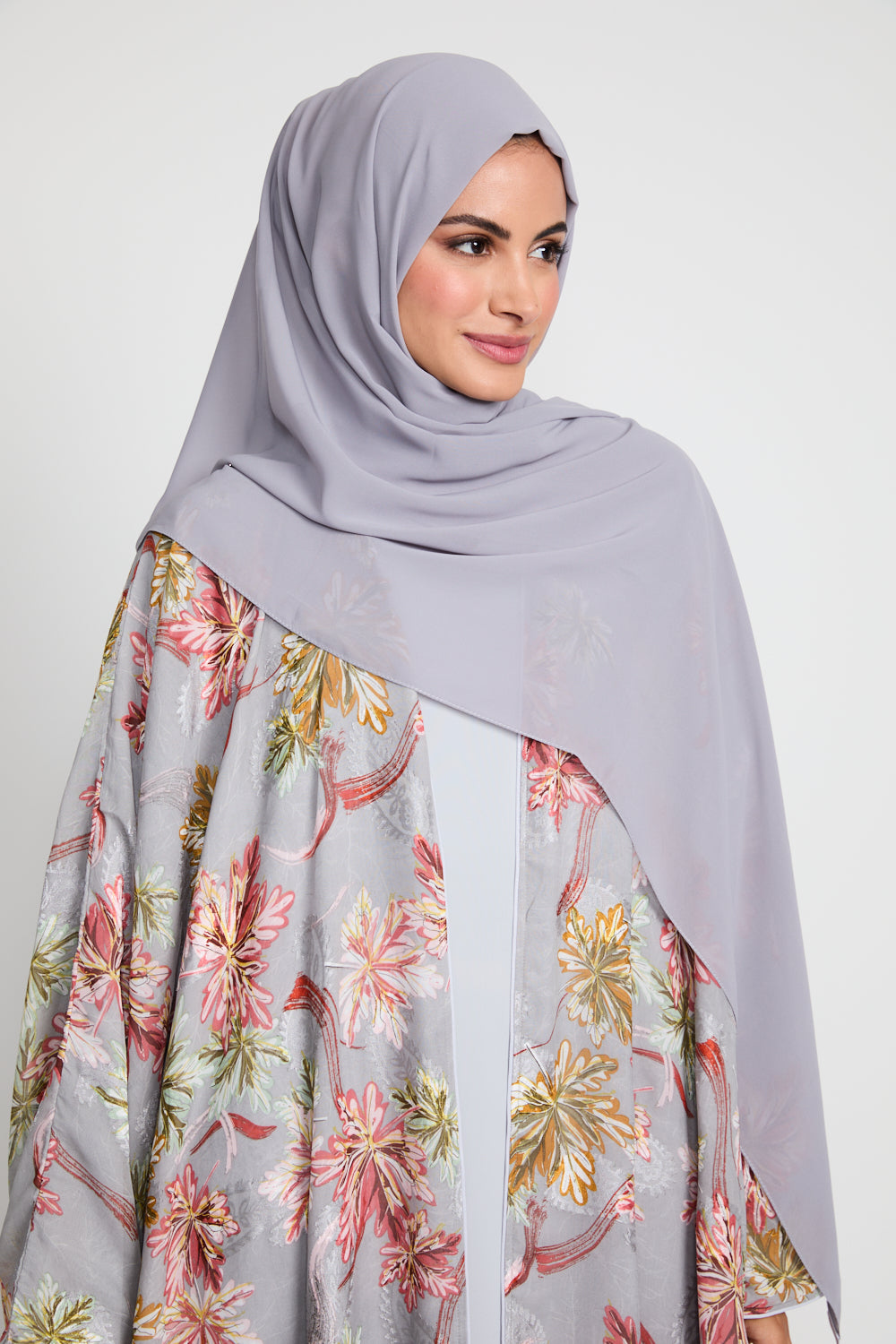 Soft Luxury Georgette Hijab - Misty Grey