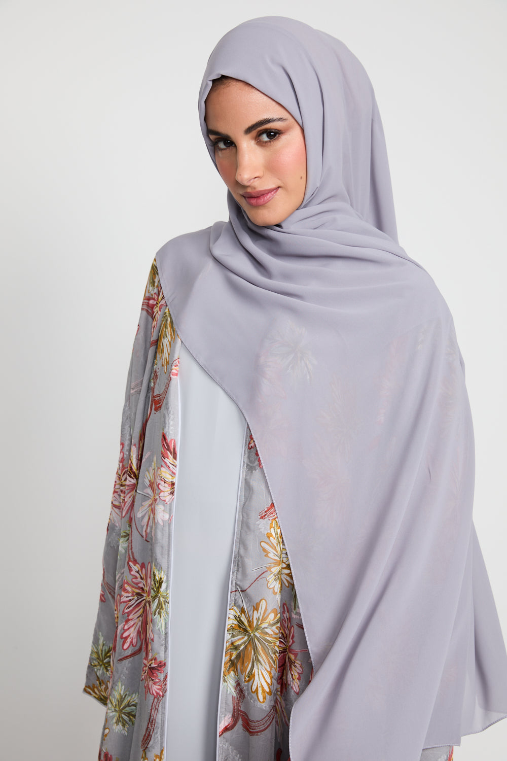 Soft Luxury Georgette Hijab - Misty Grey