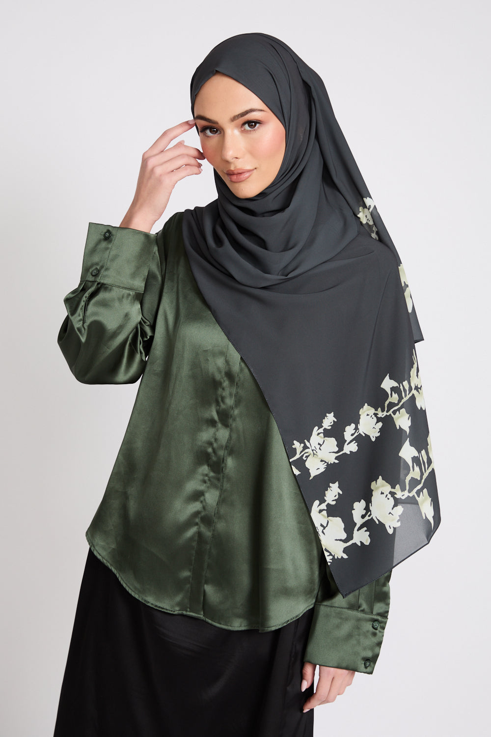 Luxury Printed Hijab - Enchanted Vine - LIMITED EDITION