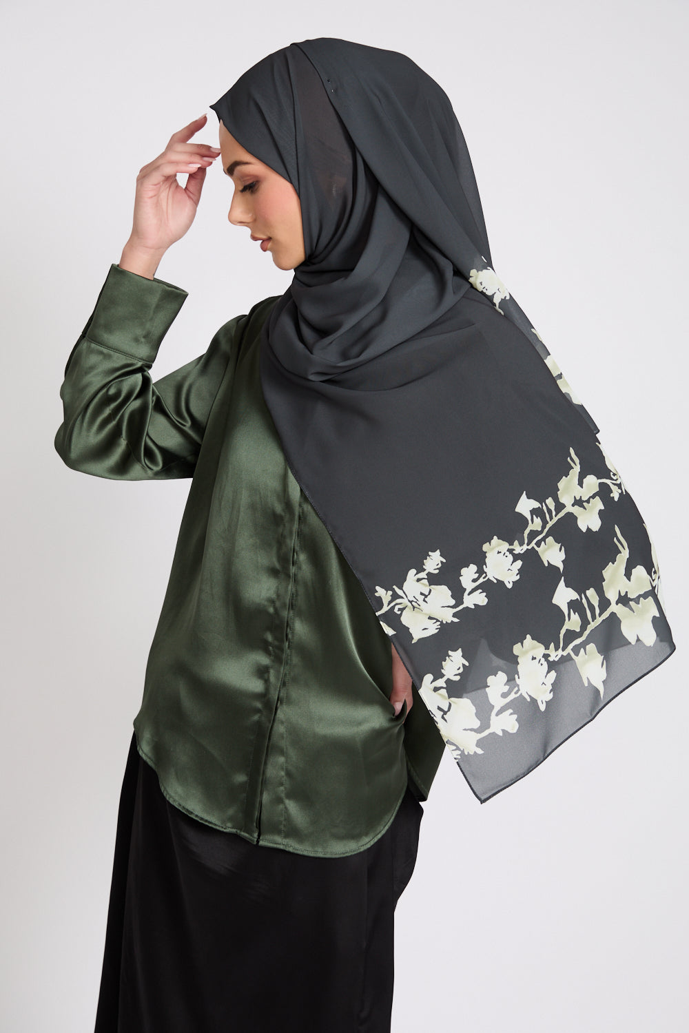 Luxury Printed Hijab - Enchanted Vine - LIMITED EDITION