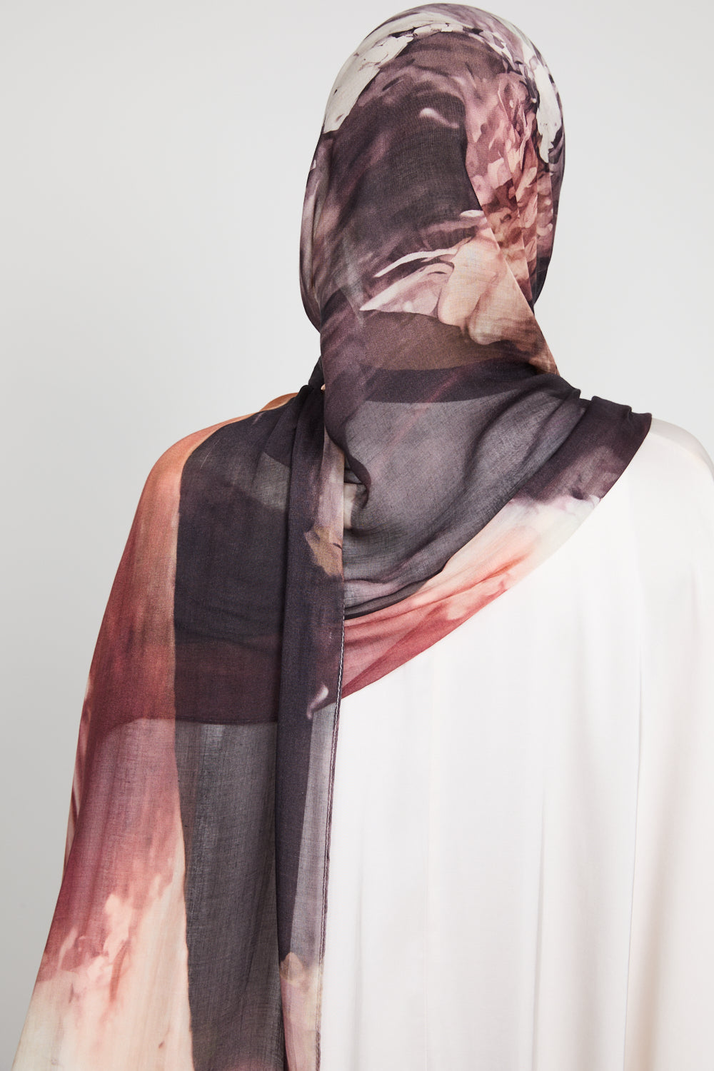 Premium Modal Printed Hijab - Blush Eclipse