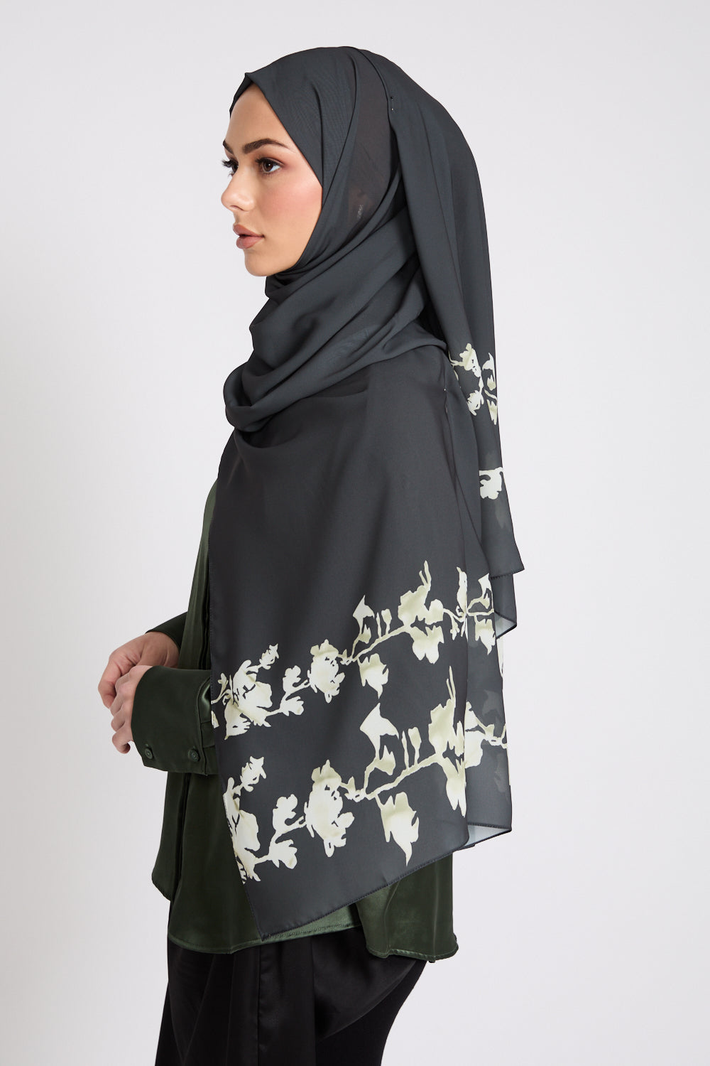 Luxury Printed Hijab - Enchanted Vine - LIMITED EDITION