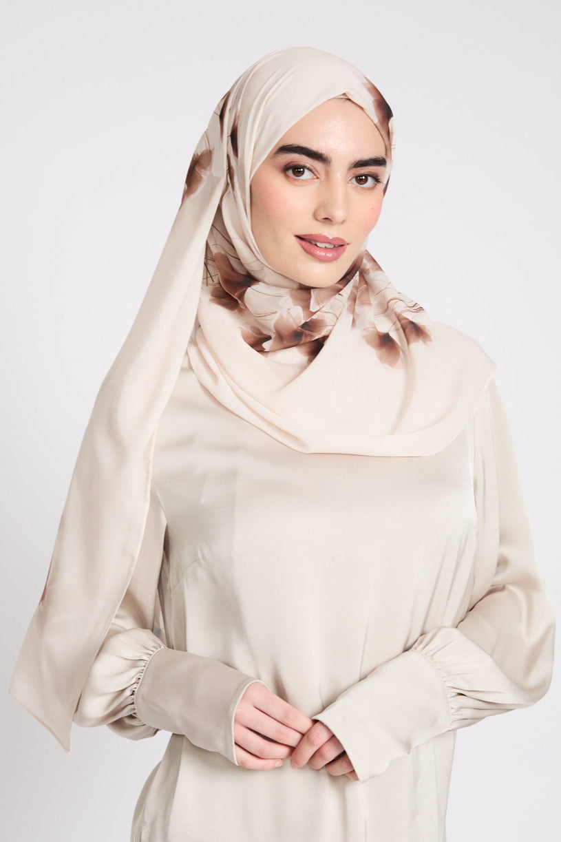 Luxury Printed Hijab - Blossom Dusk - LIMITED EDITION