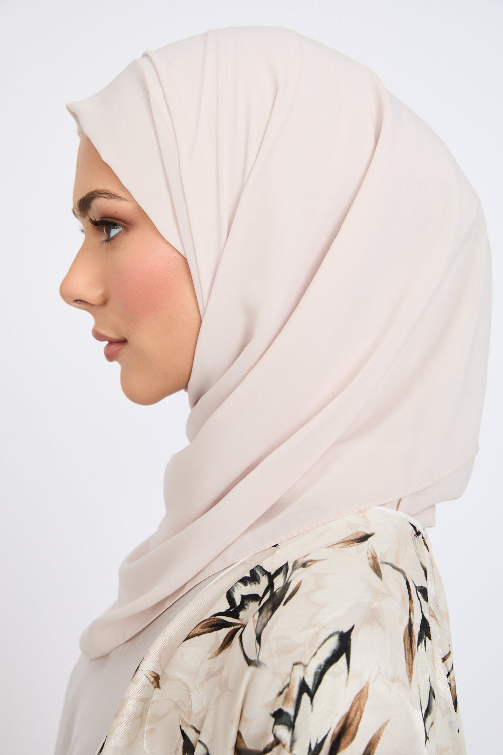 Luxury Georgette Hijab - Nude