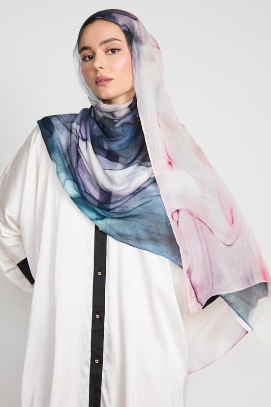 Premium Modal Printed Hijab - Aurora Mirage