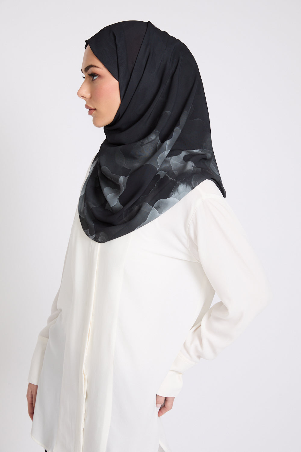 Luxury Printed Hijab - Midnight Reverie - LIMITED EDITION
