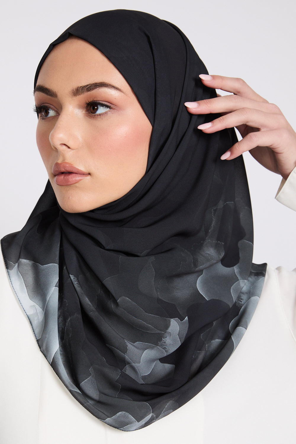 Luxury Printed Hijab - Midnight Reverie - LIMITED EDITION
