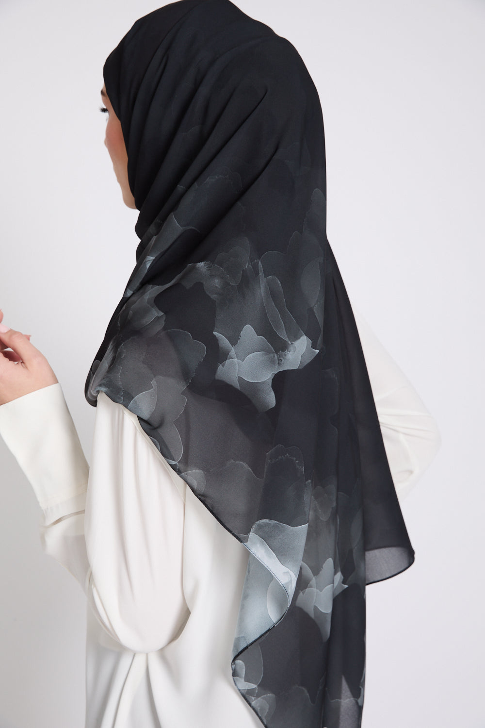 Luxury Printed Hijab - Midnight Reverie - LIMITED EDITION