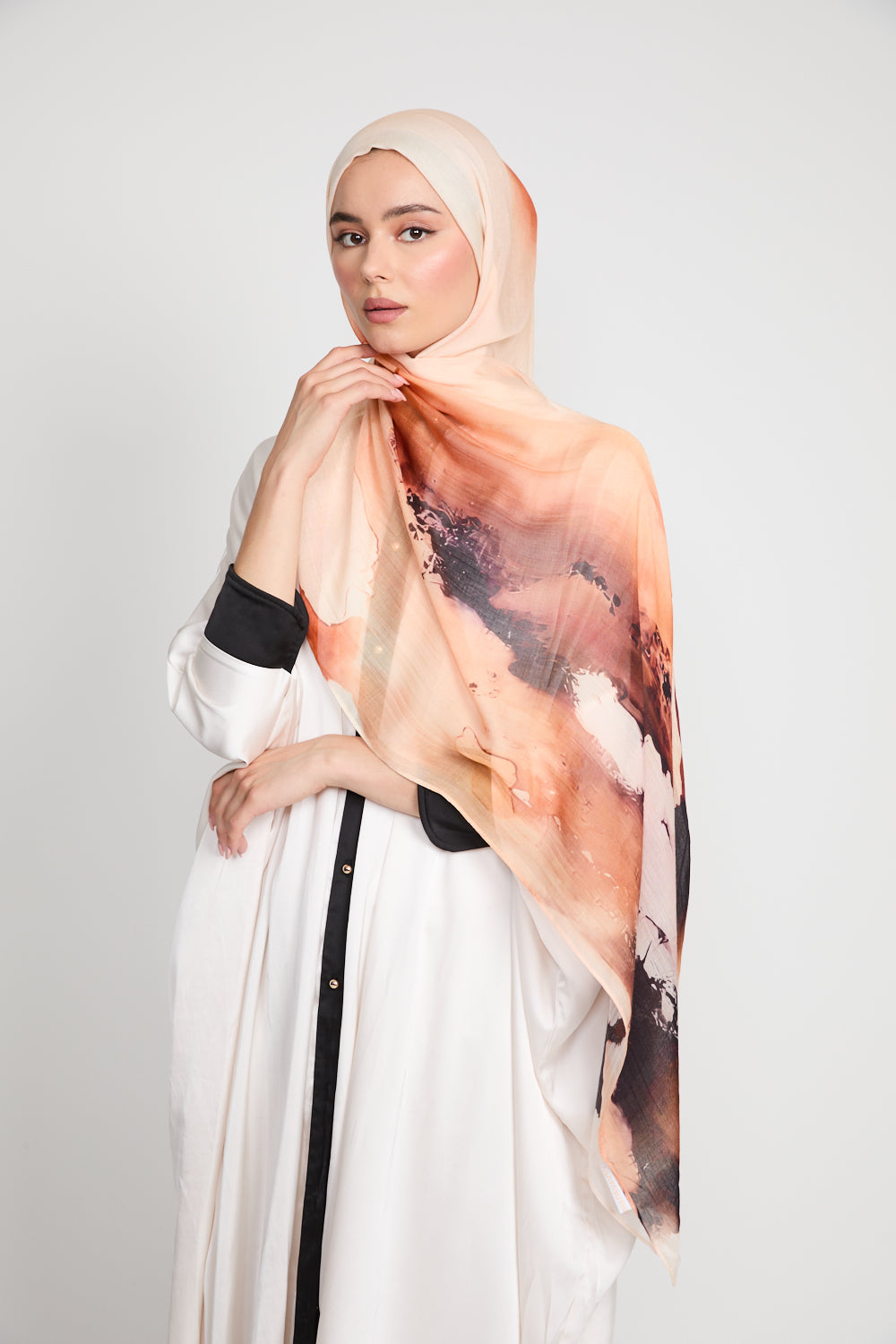 Premium Modal Printed Hijab - Sahara Sunset