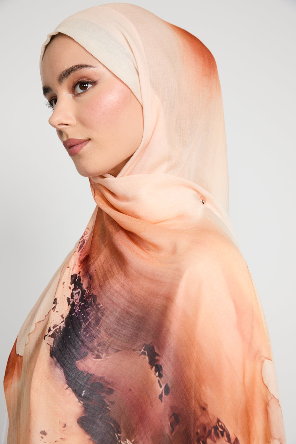 Premium Modal Printed Hijab - Sahara Sunset