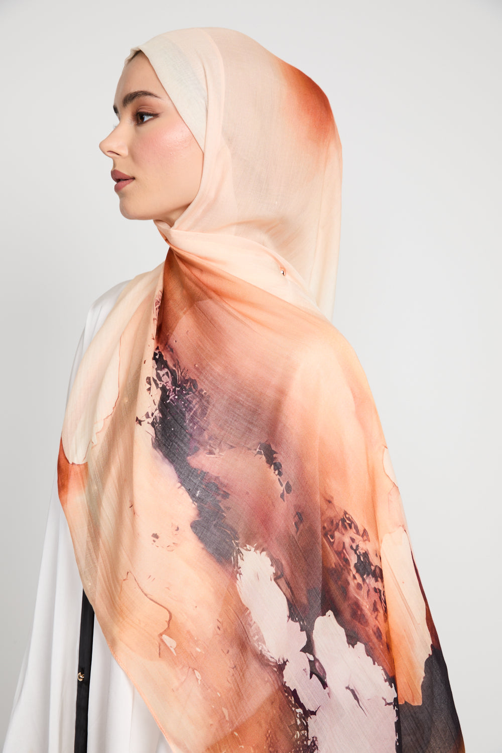 Premium Modal Printed Hijab - Sahara Sunset