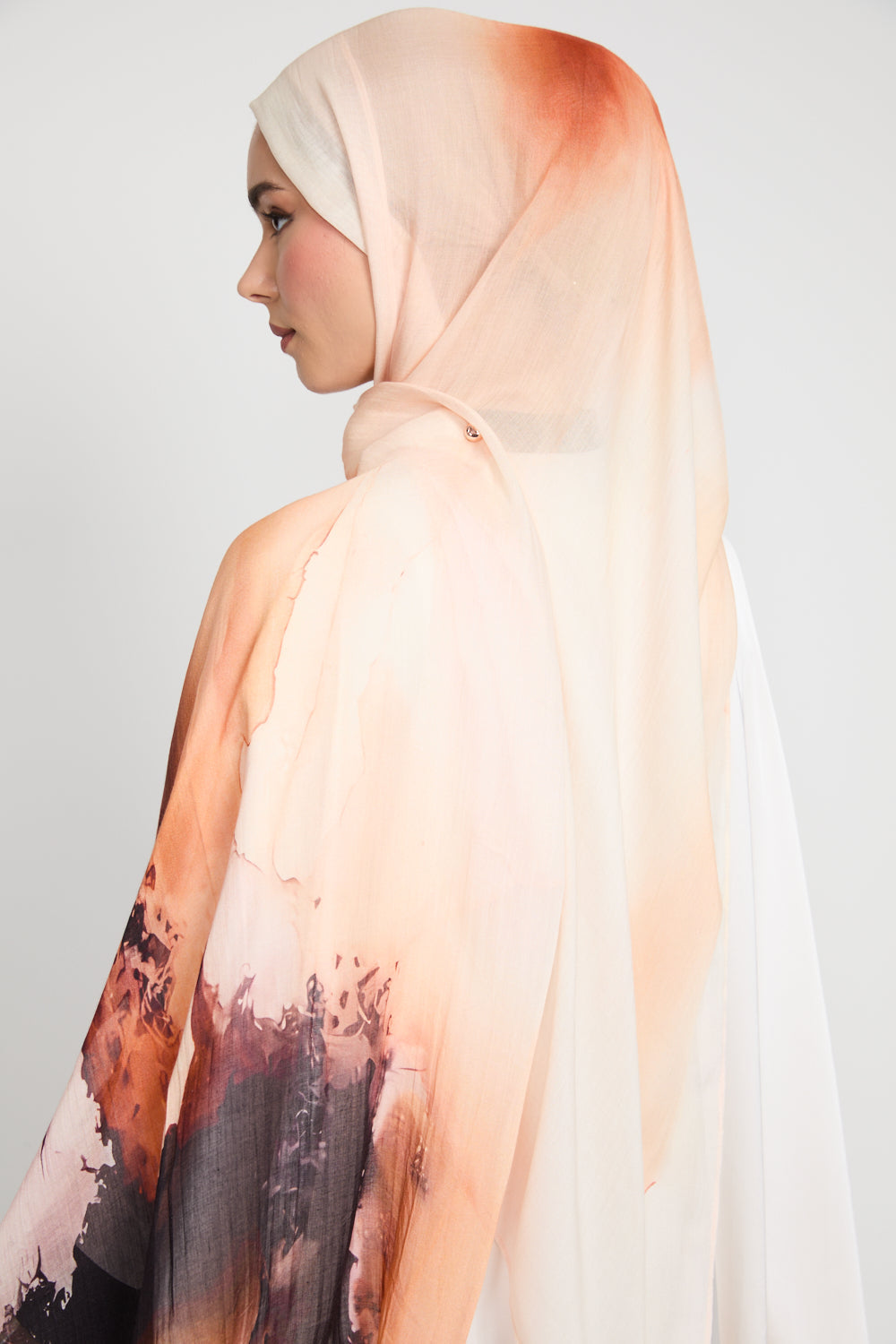Premium Modal Printed Hijab - Sahara Sunset