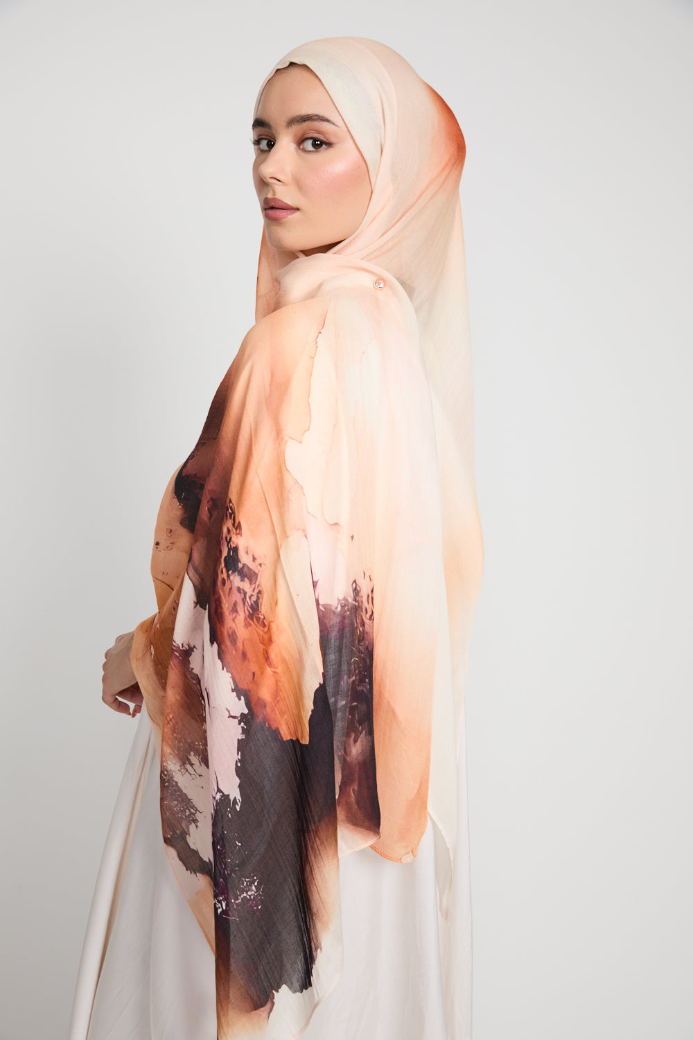 Premium Modal Printed Hijab - Sahara Sunset