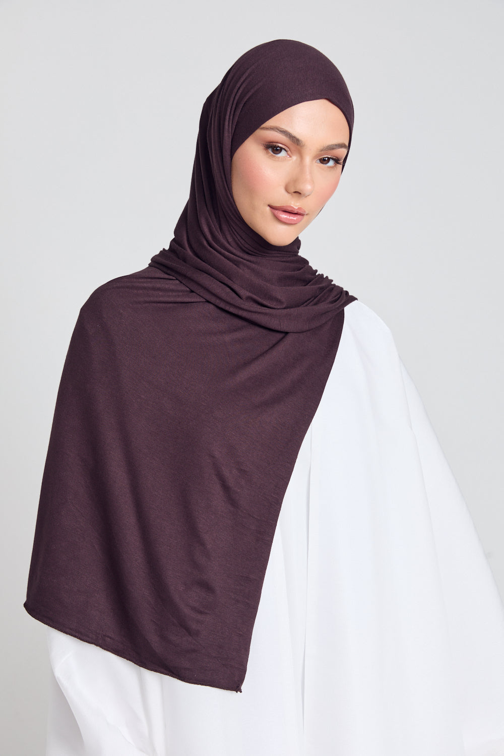 Chocolate Plum Jersey Hijab